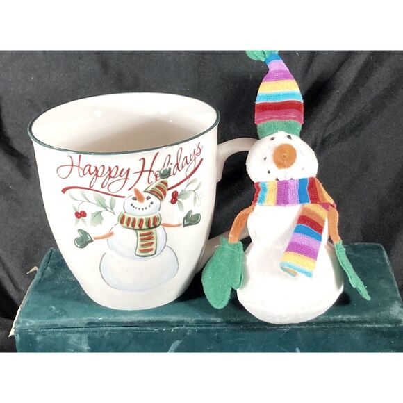 Pfaltzgraff Winterberry snowman 20 oz mug and ornament New in box - Picture 1 of 5